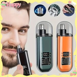 Tondeuse Nez/Oreilles/Sourcils Rechargeable USB (Écran LED)
